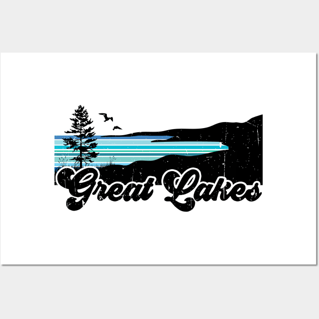 Vintage Great Lakes Coast Wall Art by GreatLakesLocals